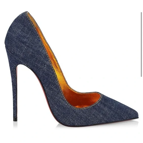 Christian Louboutin Denim So Kate 120s heels stilettos - Picture 3 of 9